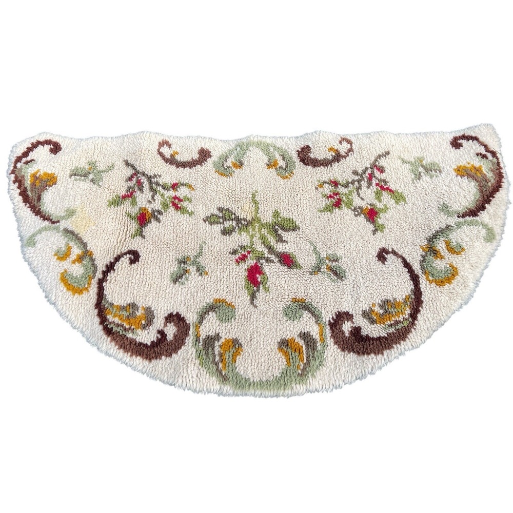 Shillcraft Wool‎ Vintage Latch Hook Rug Kit 26 X 52 Half Round 3b